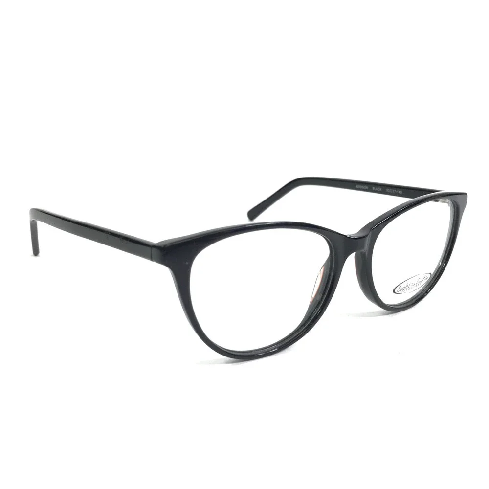Eight to Eighty Eyeglasses Frames ADDISON BLACK Cat Eye Full Rim 53-17-140